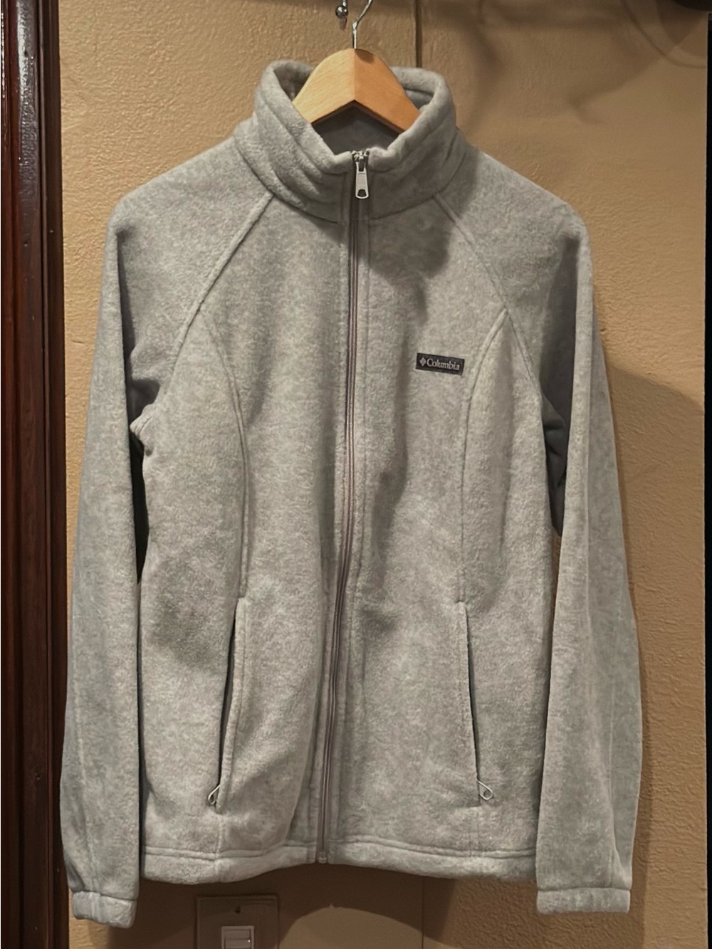 Columbia Benton Springs Women's Light Gray Full-Zip Fleece Jacket Large